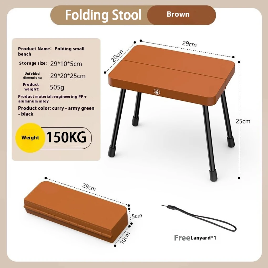 

Маленькие легкие складные табуреты, портативный табурет для кемпинга на открытом воздухе, прочные маленькие табуретки для сидения для сада, пляжа, пешего туризма, барбекю