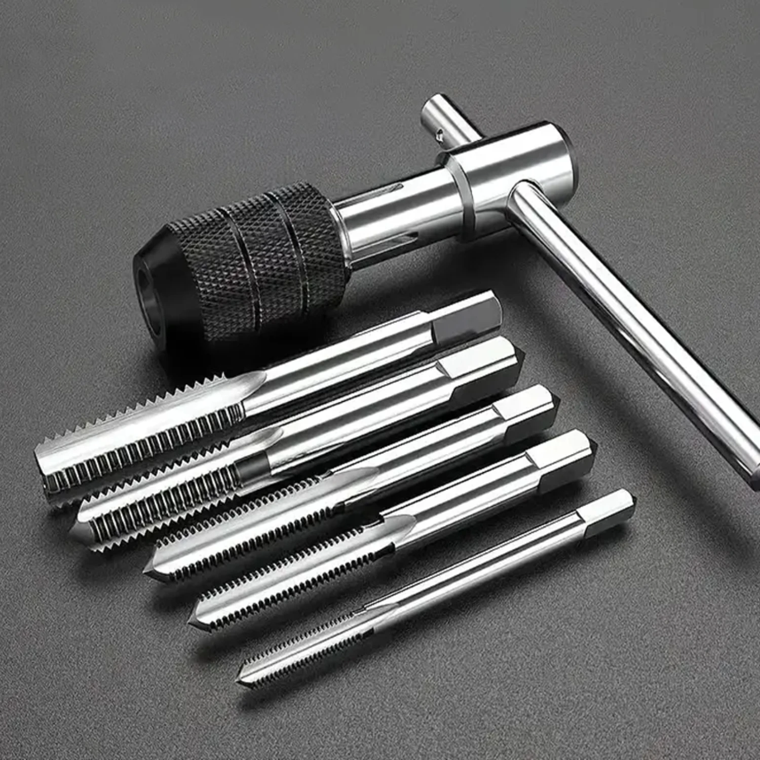 High-Quality Essential 5pc T-shaped Thread Tapping Hand Tool Set for DIY and Professional Use - Includes M3-M8 Tapping Screwdriv