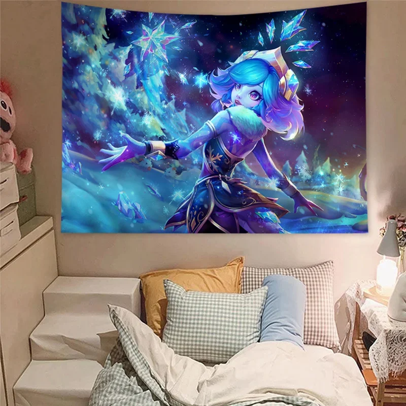 Irritable Lady Neeko Game Printed Aesthetics Large Wall Tapestry Japanese Boho Decoration Home Anime Hanging Sheets Gift