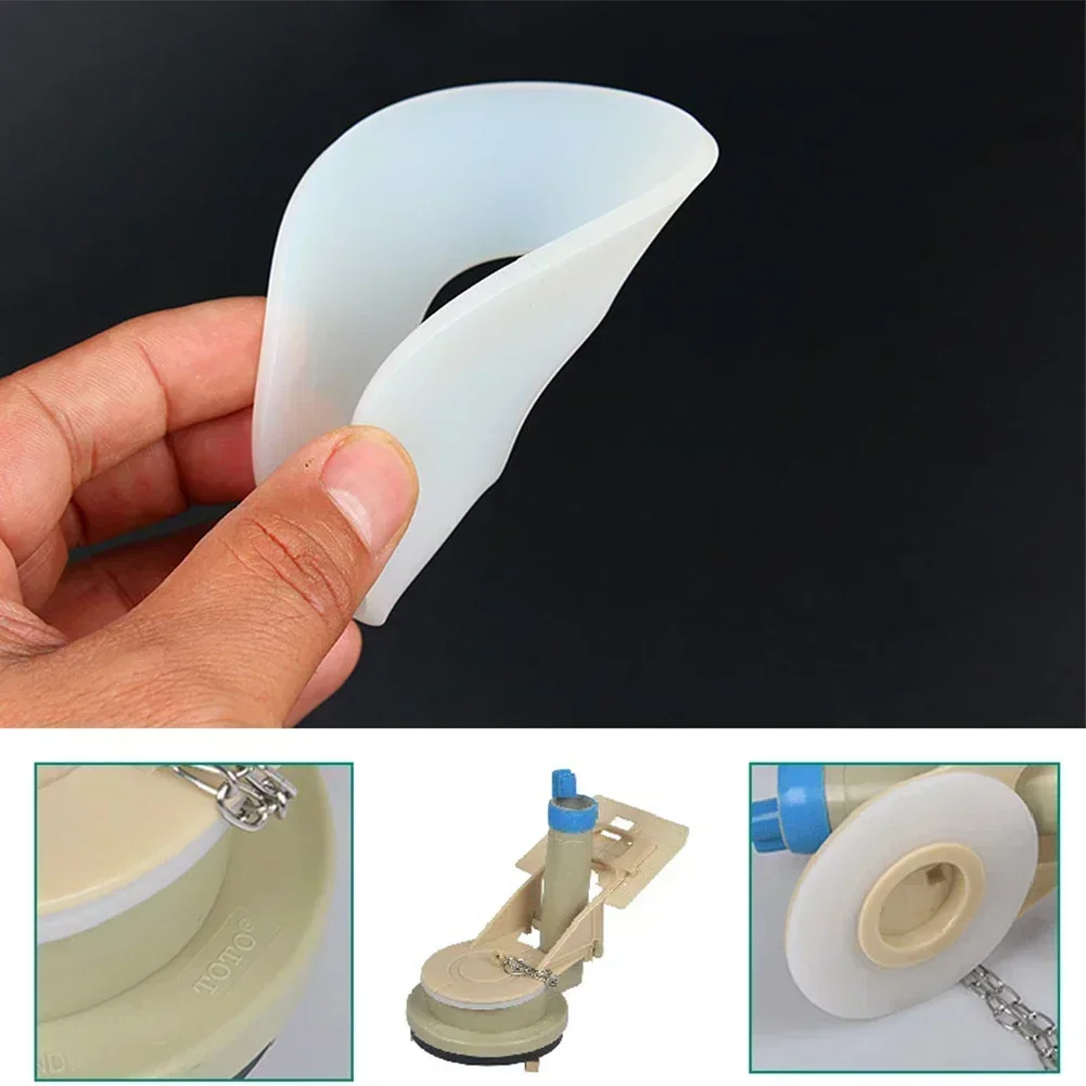 Drain Valve Water Stop Seal Replacement Silicon Flush Valve Seal Washer Cistern Inlet Fix 3inch Bathroom Toilet Accessories