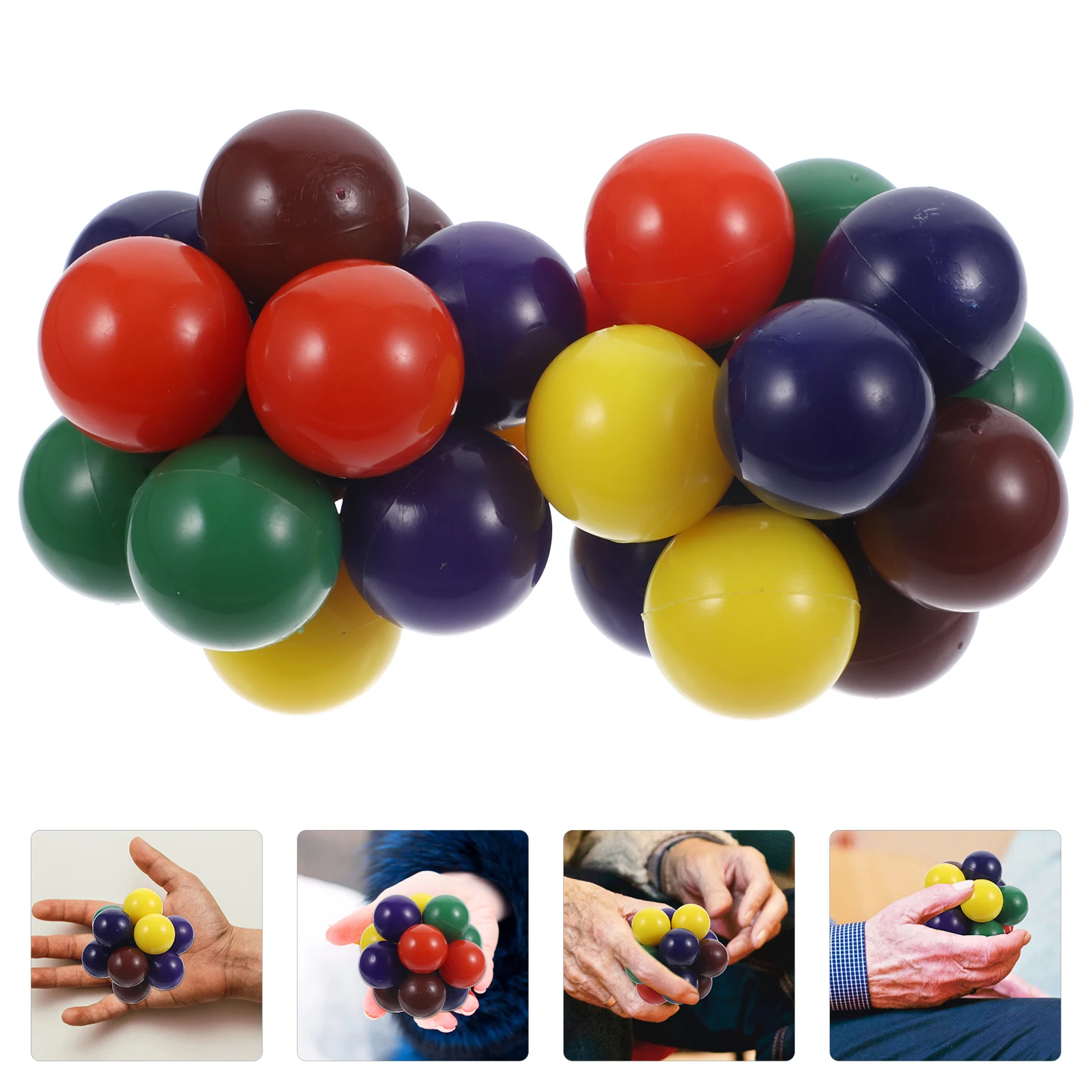 2 szt. Koralikowe Kulki do Rozpinania Śmieszne Zabawki Antystresowe Domowe Dziecięce Kolorowe Koraliki Biurko Dziecko