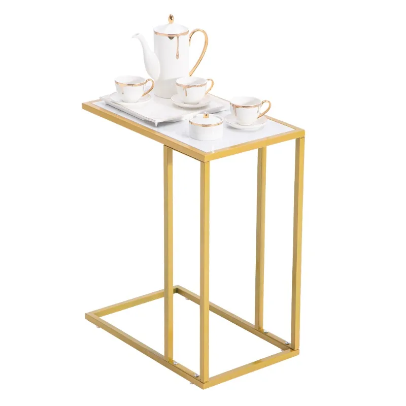 

Marble Simple C-Side Table [30x48x61cm] White