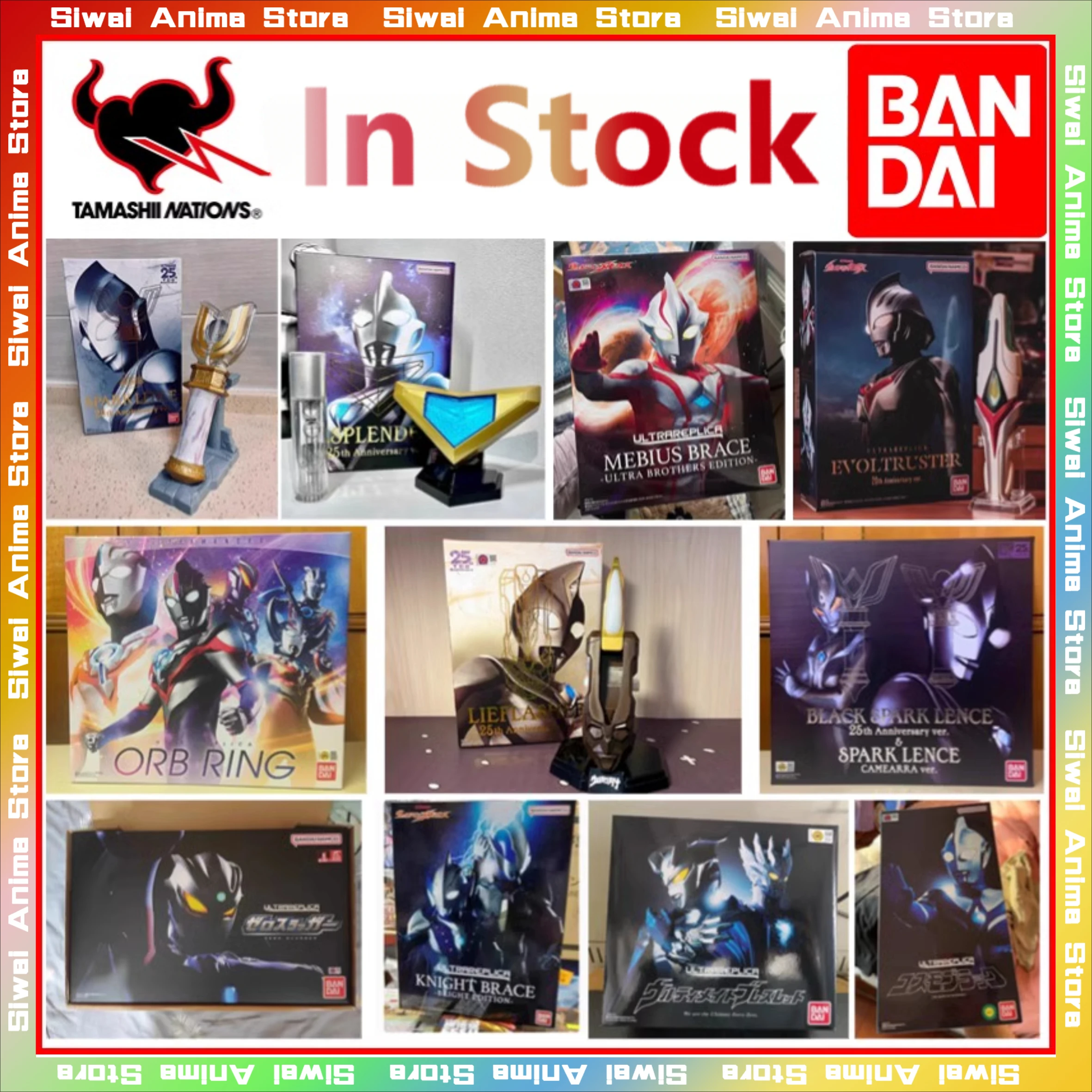 

Original BANDAI Ultraman Transformer Ultraman Diga Orb Zero Dyna Gaea Nexus Hikari Leo Mebius Seven Anime Collection Model Gifts