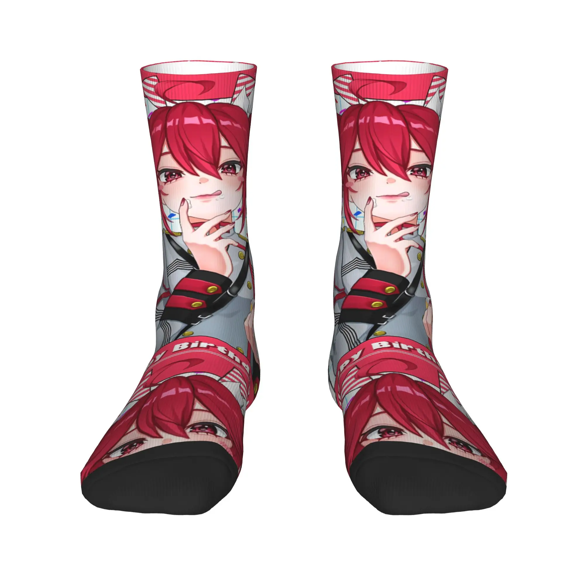 Kasane Teto Cheer Portrait Cute Socks Korean Stockings Unisex Men Medium Soft Outdoor Sports Socks AutumnAnti Sweat Socks