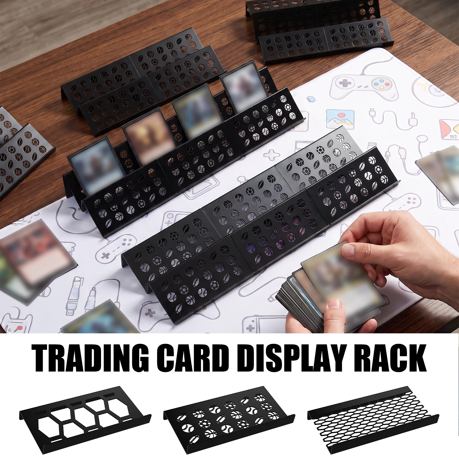 20Pcs Modular Trading Card Risers Acrylic for Display Cases And Trade Shows Trading Card Risers Card Display Risers Modular