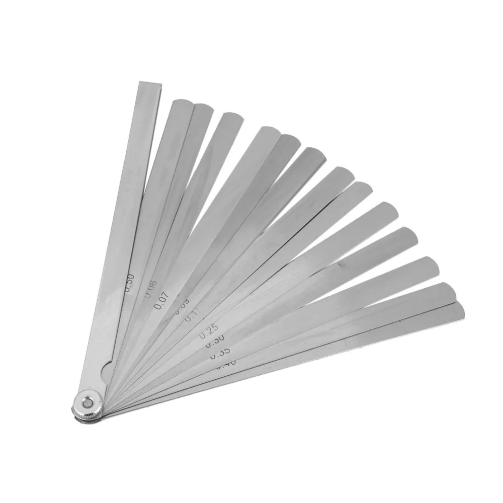 

200mm Length Feeler Gauge Set 0.02mm to 1mm Range Stainless Steel Gap Measuring Tool Feeler Gauge Ruler Welding Application