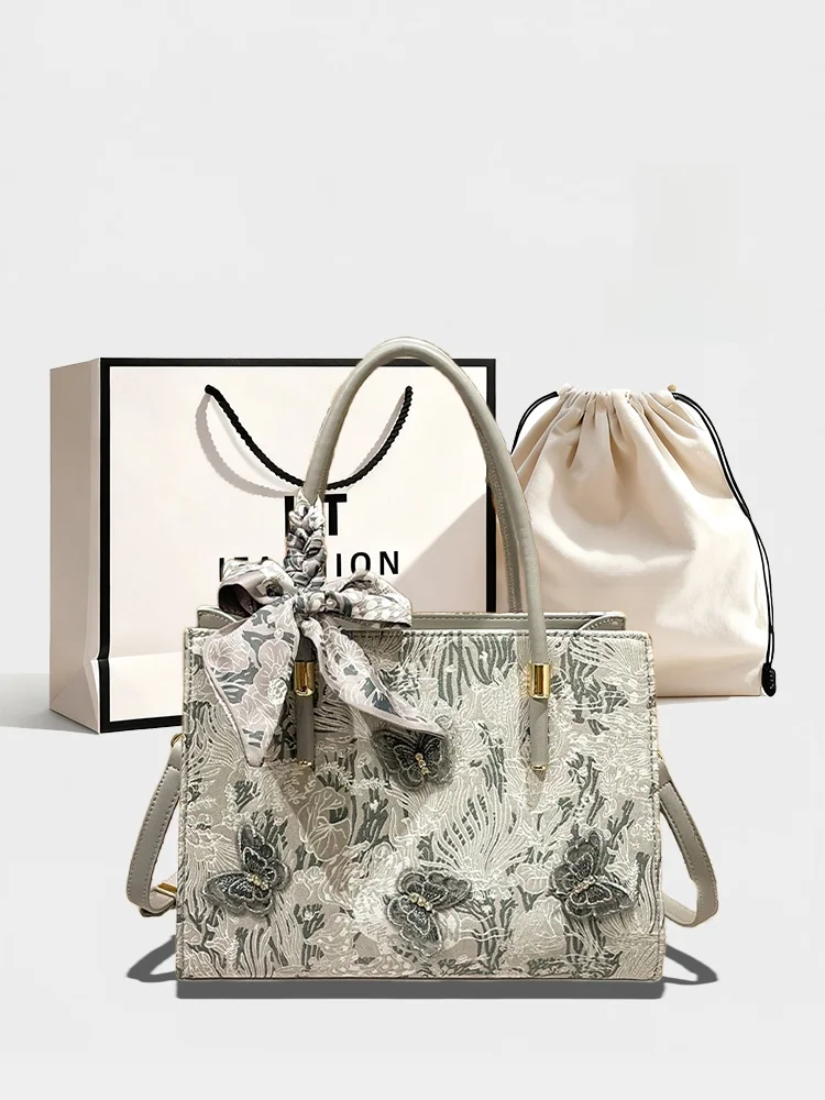it-genuine-leather-embroidery-tote-bag-women's-high-aesthetic-large-capacity-commuter-versatile-single-shoulder-cro