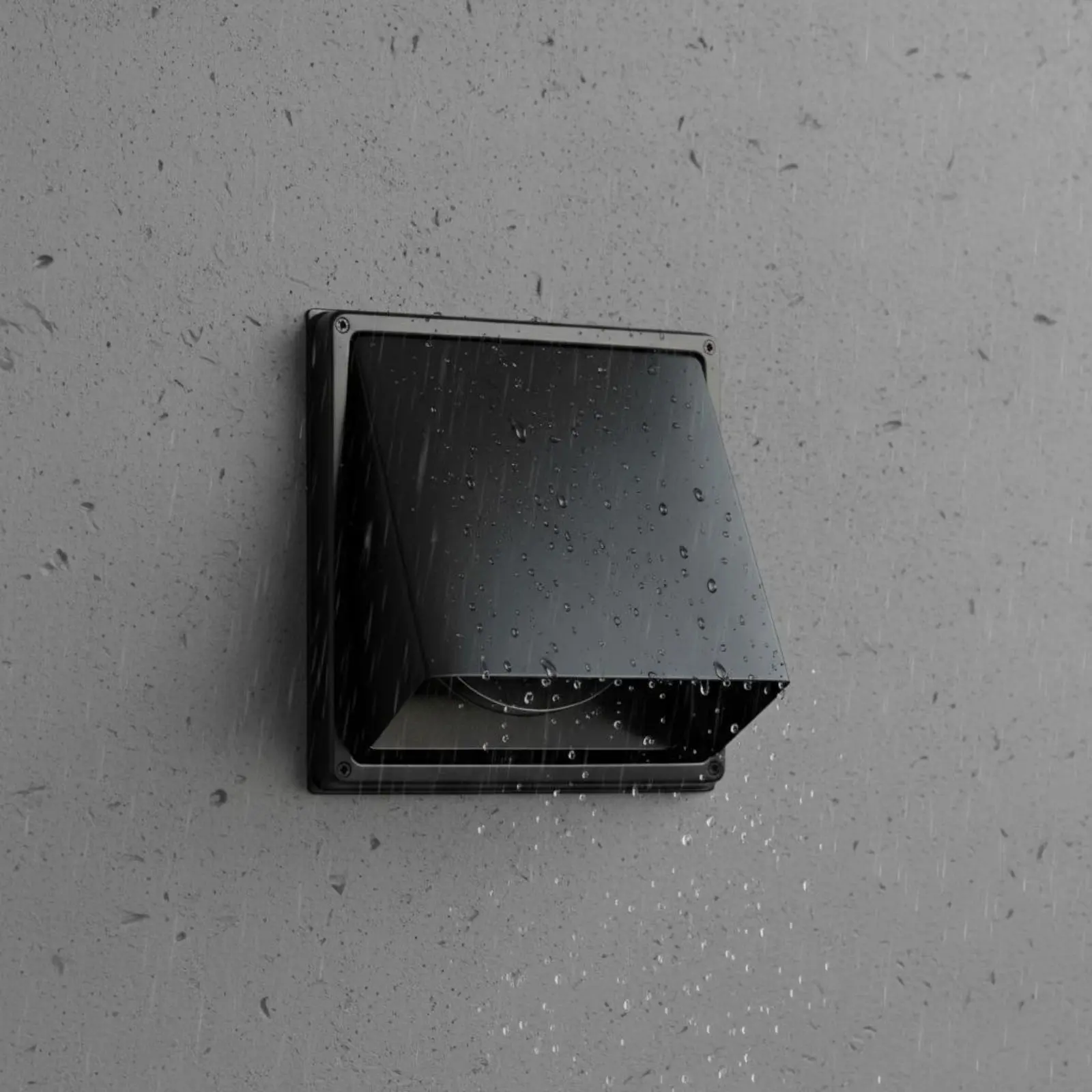 Backdraft Damper Hood Black Finish Dryer Vent Cap Home Ventilation Weather Resistant