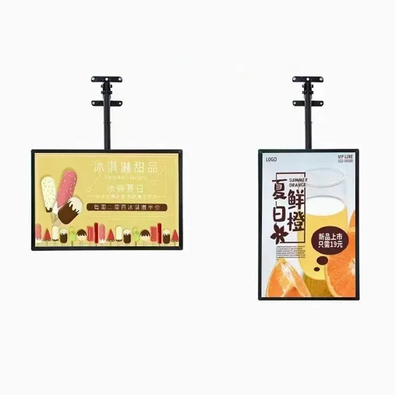 LED Slim Snap Frame Light Box Illuminated Poster Display LED Backlit Menu Board For Restaurant Cafe Shops Wall Mounted Billboard