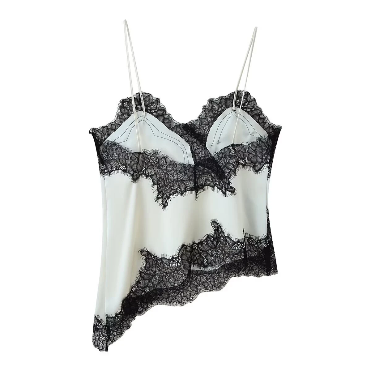 النمط الأوروبي والأمريكي الجديد للمرأة أزياء من الدانتل الديكور الملابس الداخلية نمط أعلى الحمالة القصيرة غير النظامية #2