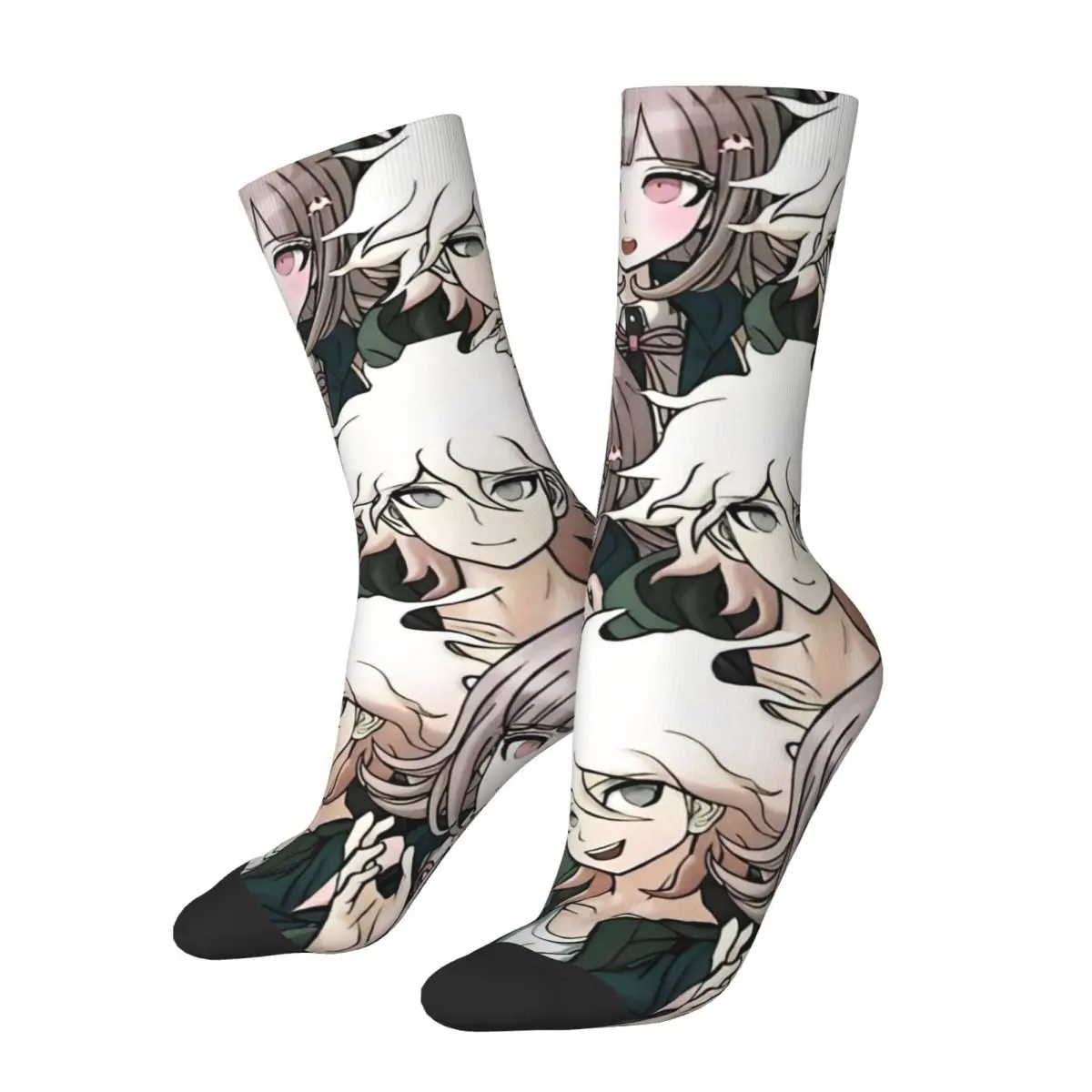 Nagito Komaeda Voice Socks Danganronpa Makoto Game Vintage Stockings Spring Non Skid Adults Men Socks Breathable Running Socks