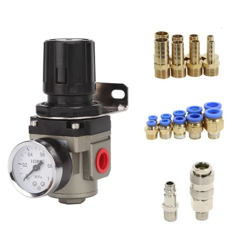 AR2000-02 Pressure Regulator G1/4'' Pneumatic Air Treatment Units Pressure Regulating Valve