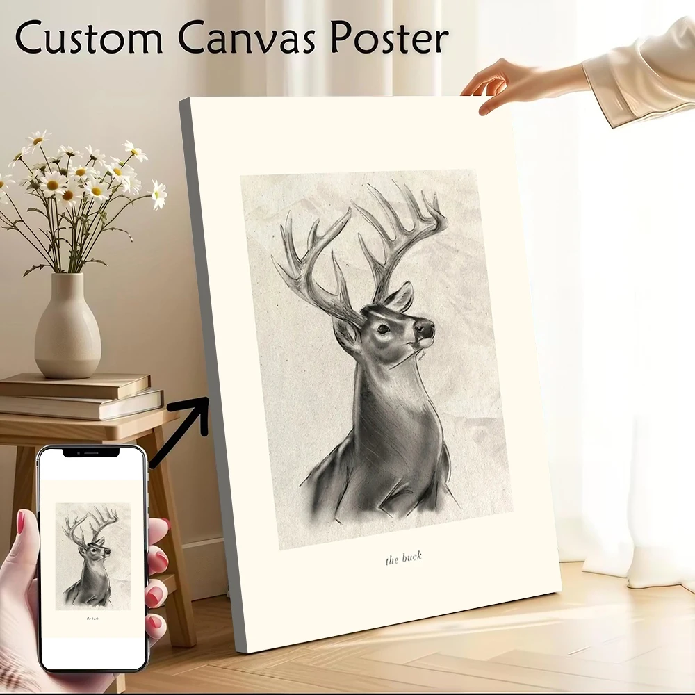 the Buck Poster Canvas Wall Art Custom Photo Print Modern Painting for Fans Decor Luxury Decoration Living Room Decorations Home