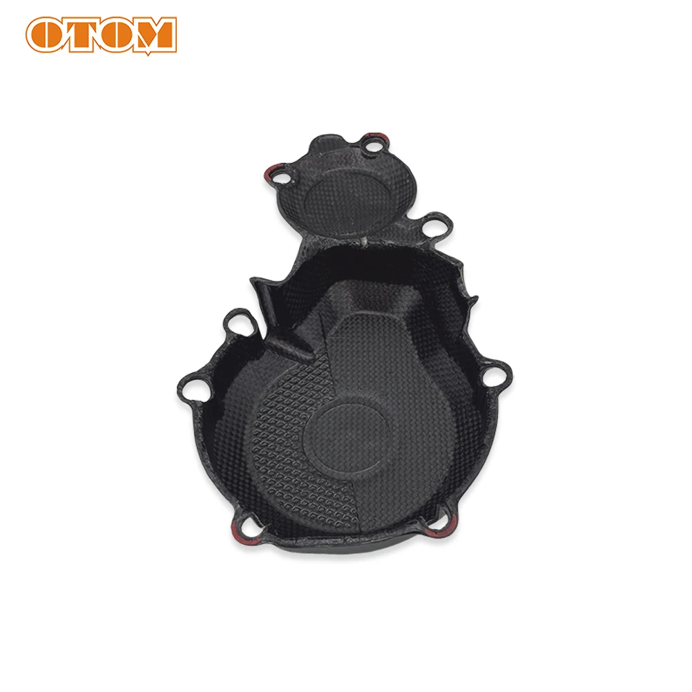 OTOM Motorcycle Ignition Cover Motor Stator Magneto Guard Carbon Fiber Protector For KTM EXC XCW TE EXCF XCFW FE ECF ES TC 2024