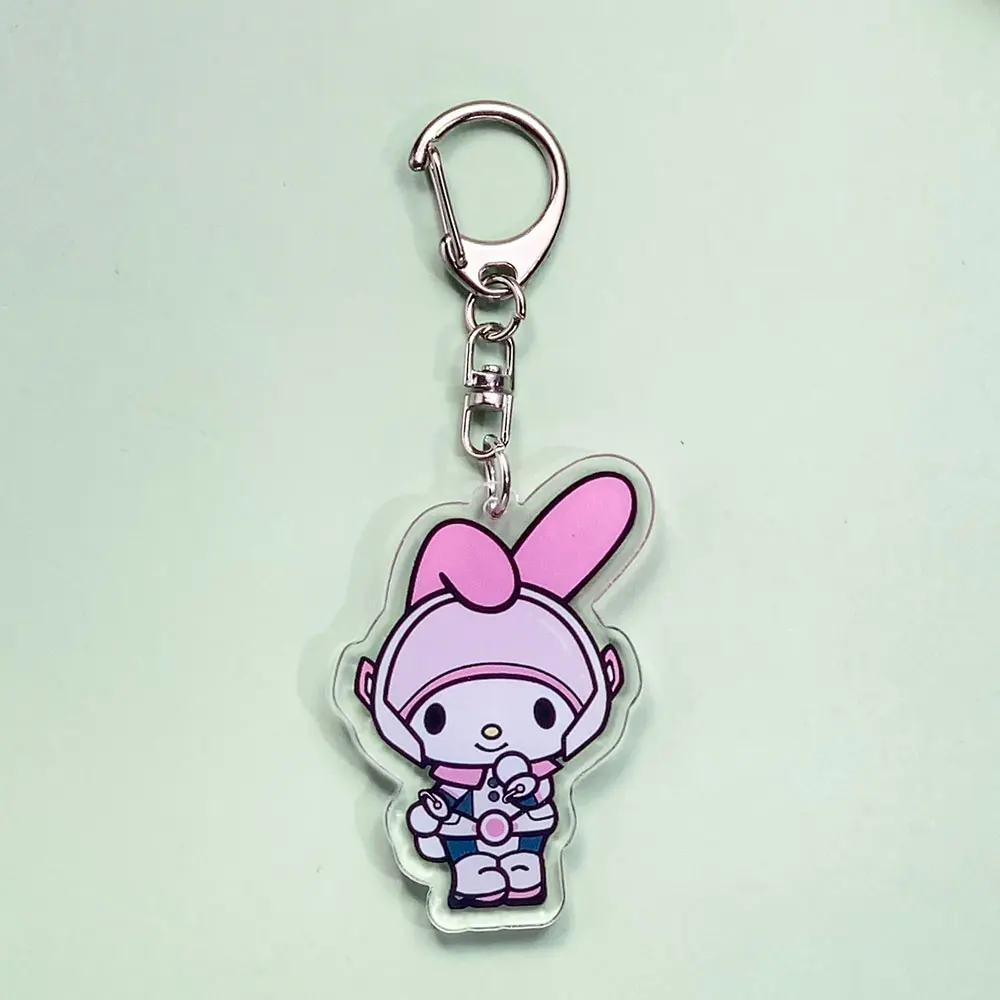 سانريو بطلي الأكاديمية سلسلة مفاتيح مصنوعة من الأكريليك اكسسوارات مضحك حقيبة سحرية سيارة على ظهره قلادة الإبداعية كيرينغ هدايا للأصدقاء