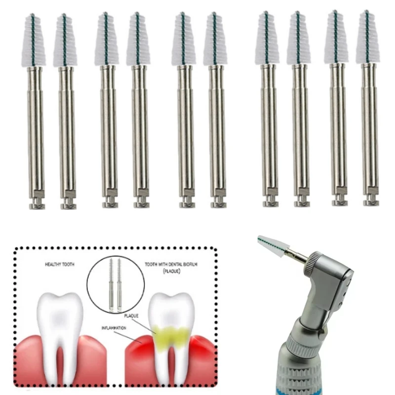 

20 Pcs Dental Root Canal Cleaning Brush RA Shank Teeth Cleaner Interdental Brushes Dentistry Laboratory Materials