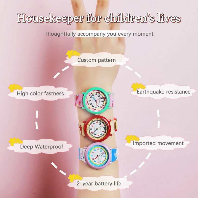 UTHAI CQ511 New Cartoon Student Children's Watch Luminous 30 meter Waterproof and Drop resistant Quartz Watch Clock Gift