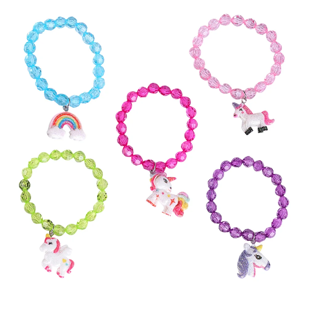 

5 Pcs Unicorn Bracelet Gift for Girls Gifts Children's Birthday Guests 9 to 12 Years Party Goodie Bags Favors