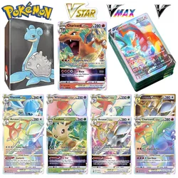 Carte Pokemon scatola inglese brillante 100 pezzi Display per Carte a V Carte Pokemon gioco Astros Billantes Battle Carte Trading Toy Gift