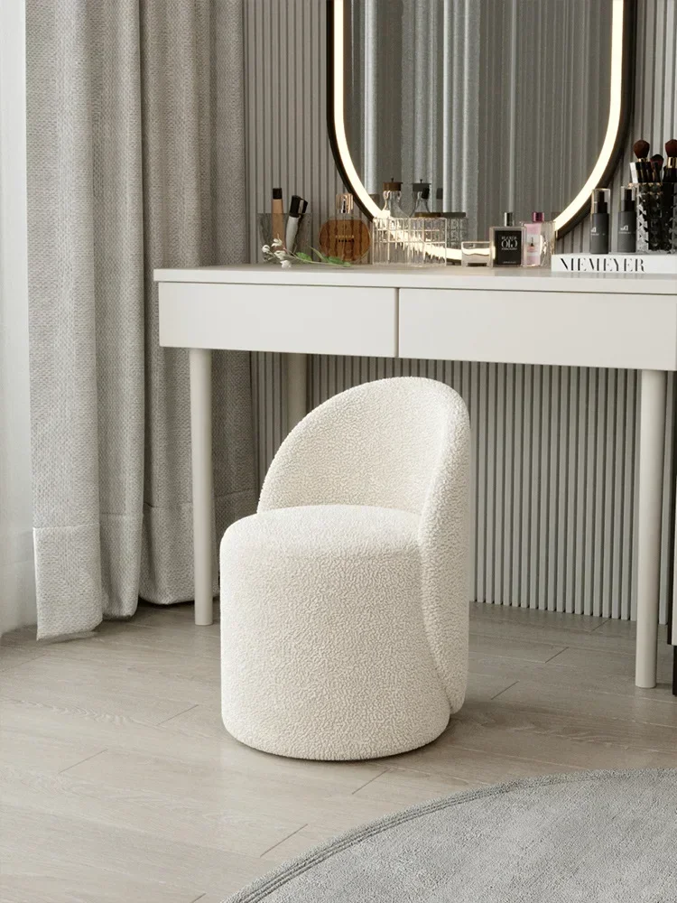 الشمال ماكياج البراز كراسي خلع الملابس ضوء غرفة نوم فاخرة الكشمير لامب مسند الظهر منضدة الزينة البراز الأثاث