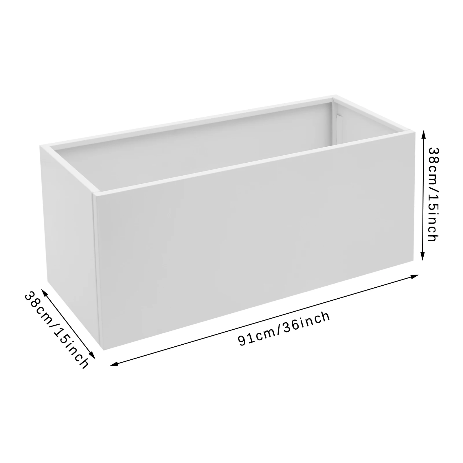 

Rectangular Planter Box, Galvanized Steel Planter Box with Pair Gloves for Gardens, Patios, Pool Areas, Balconies, Entrances
