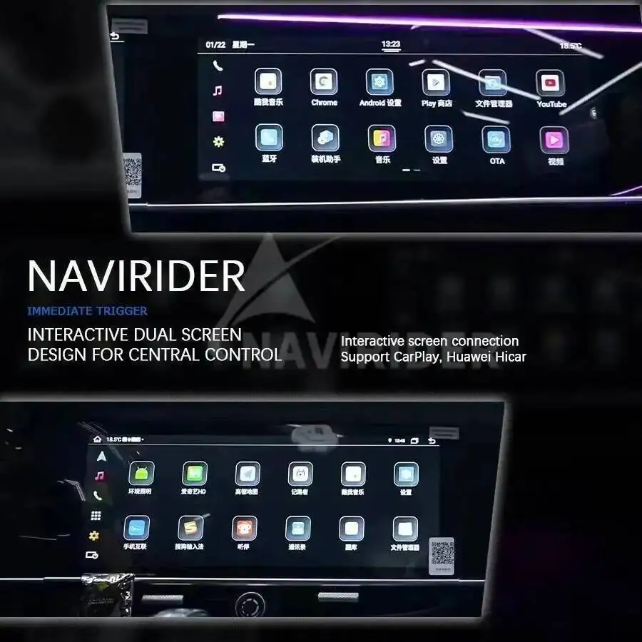 Dual-Screen CarPlay für Porsche Panamera 2010-2017 Intelligentes Navigationssystem GPS Aufgerüstetes Interaktives System – Detail 4