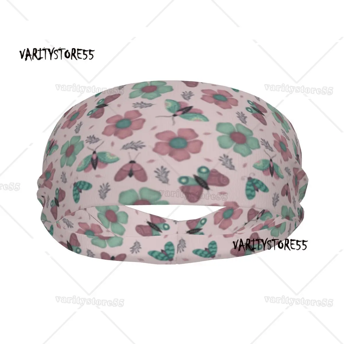 

Headband Sports Yoga Fitness Stretch Sweatband Hair Band Elasticity Headband Colorful Butterflies Moths And Flowers
