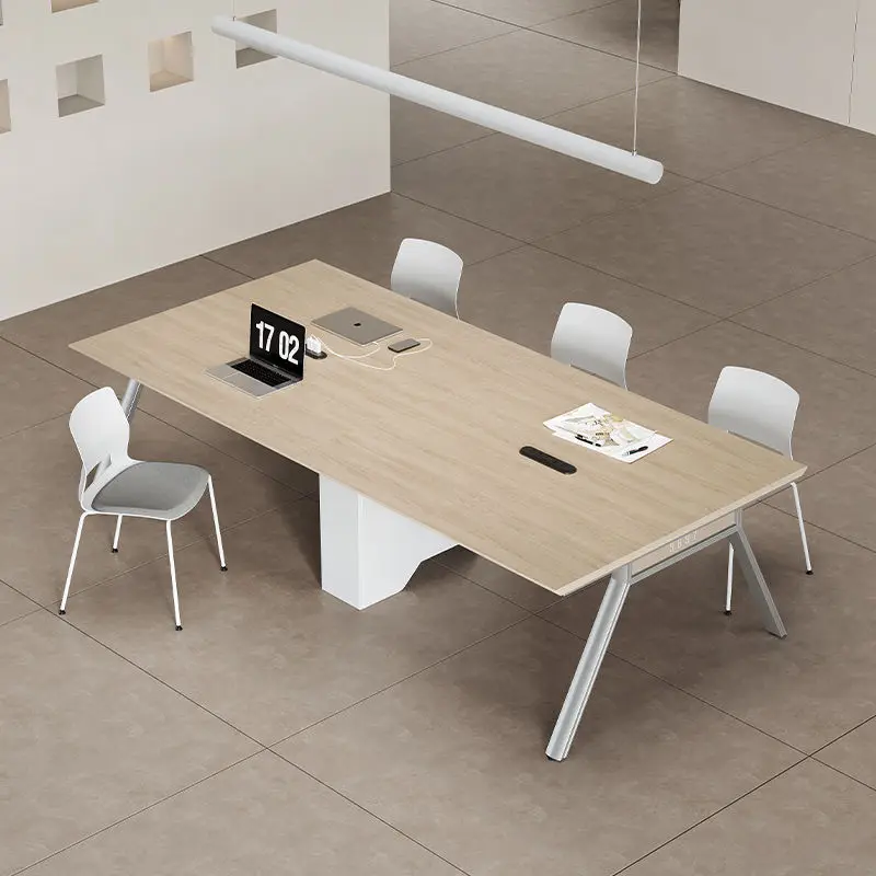 Conference table and chair combination bench office small simple modern staff meeting room training table