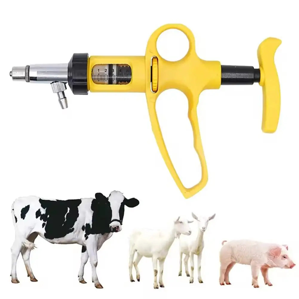 Continuous Livestock Syringe Veterinary Vaccine Syringe For Animals Pig Chicken Cattle Livestock Feeding Medicine Dosing De Y6M3