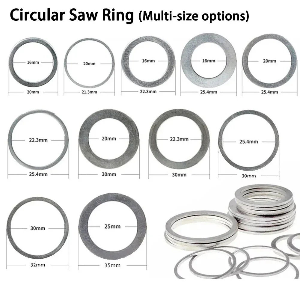 

10pcs/set Circular Saw Ring Reducting Rings For Circular Saw Blade Conversion Ring Cutting Disc Woodworking Tools Parts