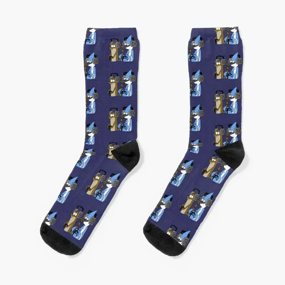 

Earphones Rigby and Mordecai Gamer Socks crazy sports and leisure Socks Man Women's