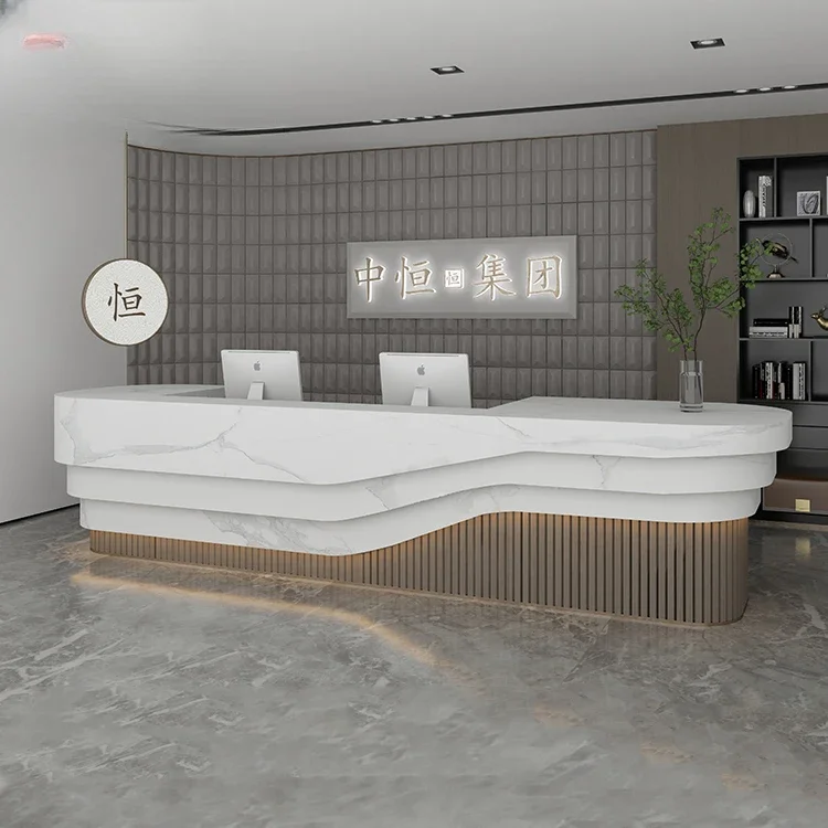 Reception desk, training institution, consultation desk, paint baking beauty salon, modern and minimalist