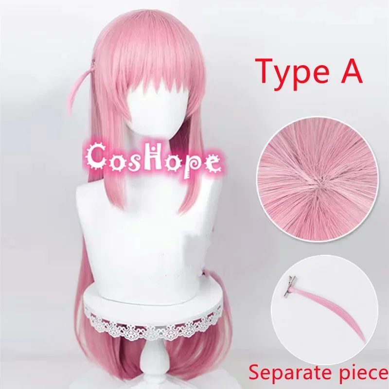 Anime Hitori Gotoh Cosplay Wig 80cm Straight Pink Wig Cosplay Anime Cosplay Wigs Heat Resistant Synthetic Wigs