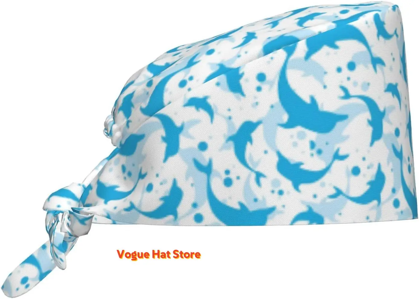 

Рабочая кепка Jumping Dolphin с спортивной лентой, регулируемые пышные шапки, дышащие шапочки-скрабы