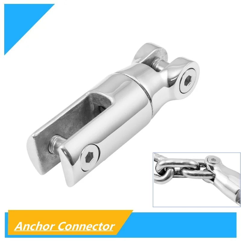 Barco Âncora Conector Giratório, 316 aço inoxidável Rotatable, Anchor Acessórios para Barcos, 6mm-8mm, 8mm-10mm Cadeia