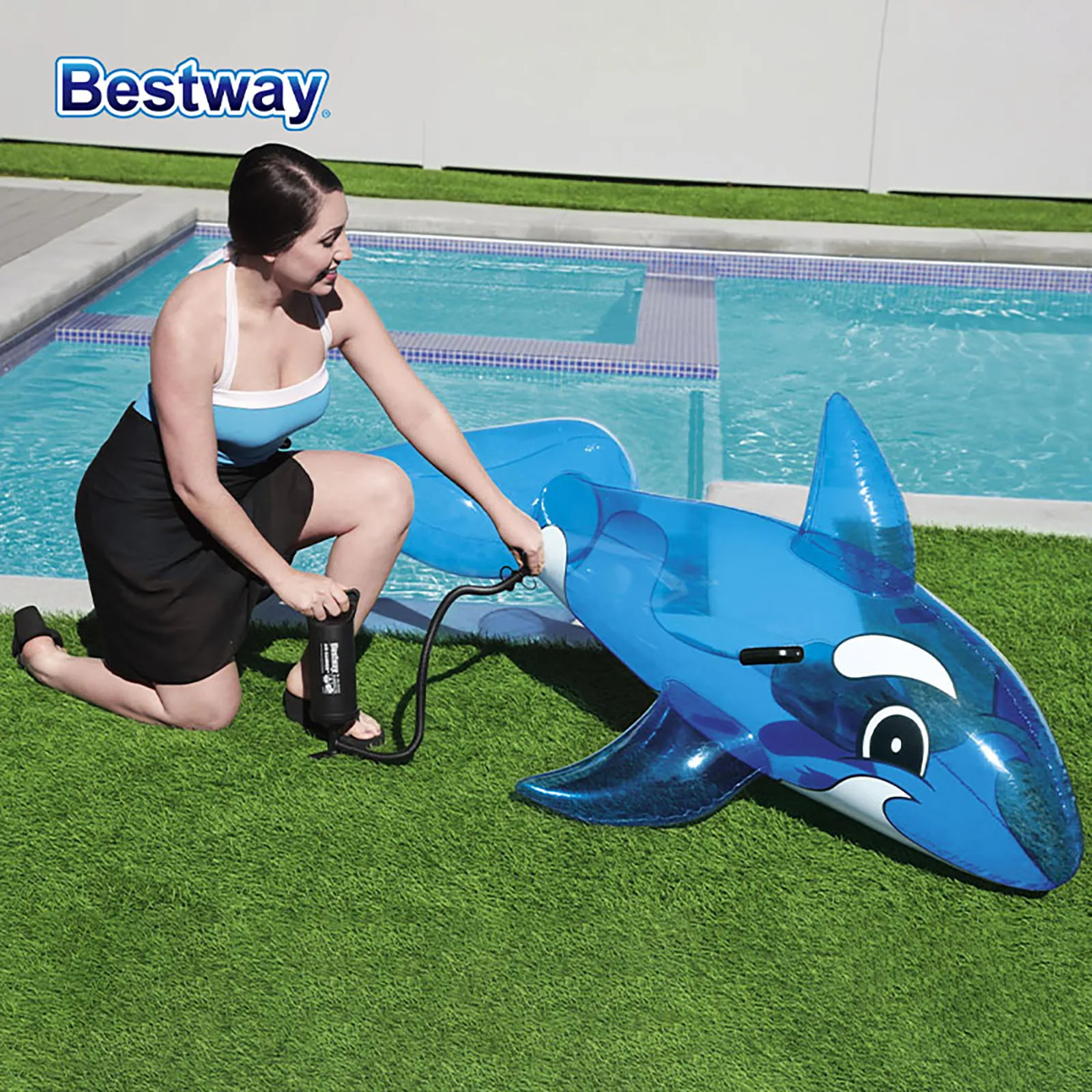 Bestway41037 1PC Sea Life Shape Swimming Pool Float, Water Inflatable Seat, Inflatable Pool Raft Float