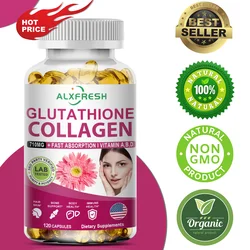 Multi Collagen & Glutathione Biotin Supplement for Skin , Hair, Bone Health Support with Vitamin A D B6 B12 Capsules