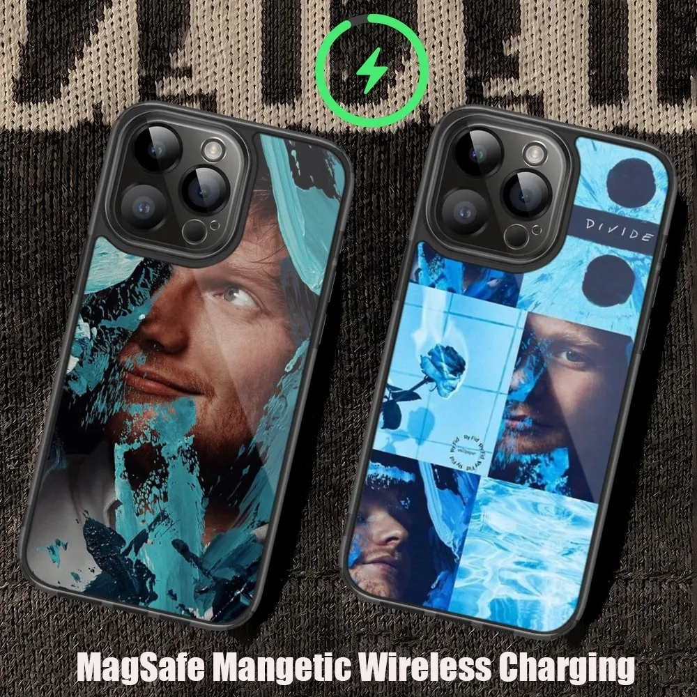 E-Ed Sheeran Singer Phone Case For iPhone 11 12 13 14 15 Pro Max Plus Mini Magsafe Magnetic Wireless Charging Shell