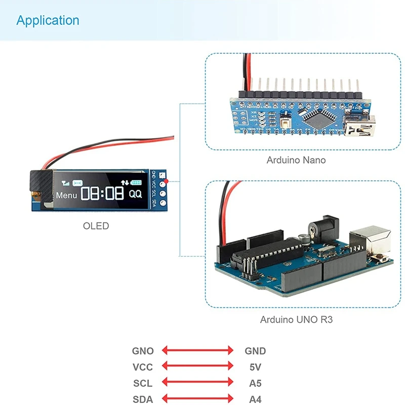 حزمة من 6 OLED وحدة عرض SSD1306 سائق IIC I2C المسلسل الذاتي مضيئة عرض المجلس لاردوينو التوت بي