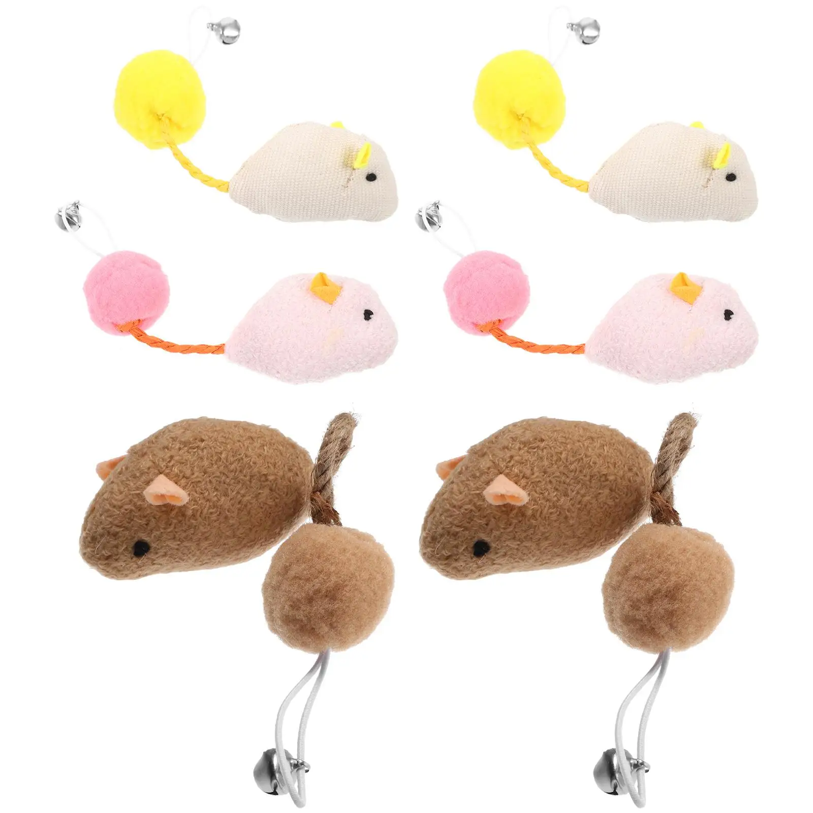 6 Pcs Cat Toy Mouse Supply Pet Toys Kitten for Cats Compact Plaything Plush Training