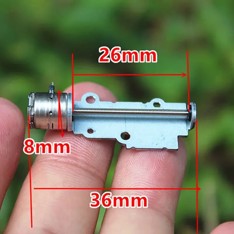 8mm Micro Stepper Motor 2 Phase 4 Wire Micro Stepper Stepping Motor Metal Slider Screw, Phase Resistance 40 ohms  2상4선 8mm 모터