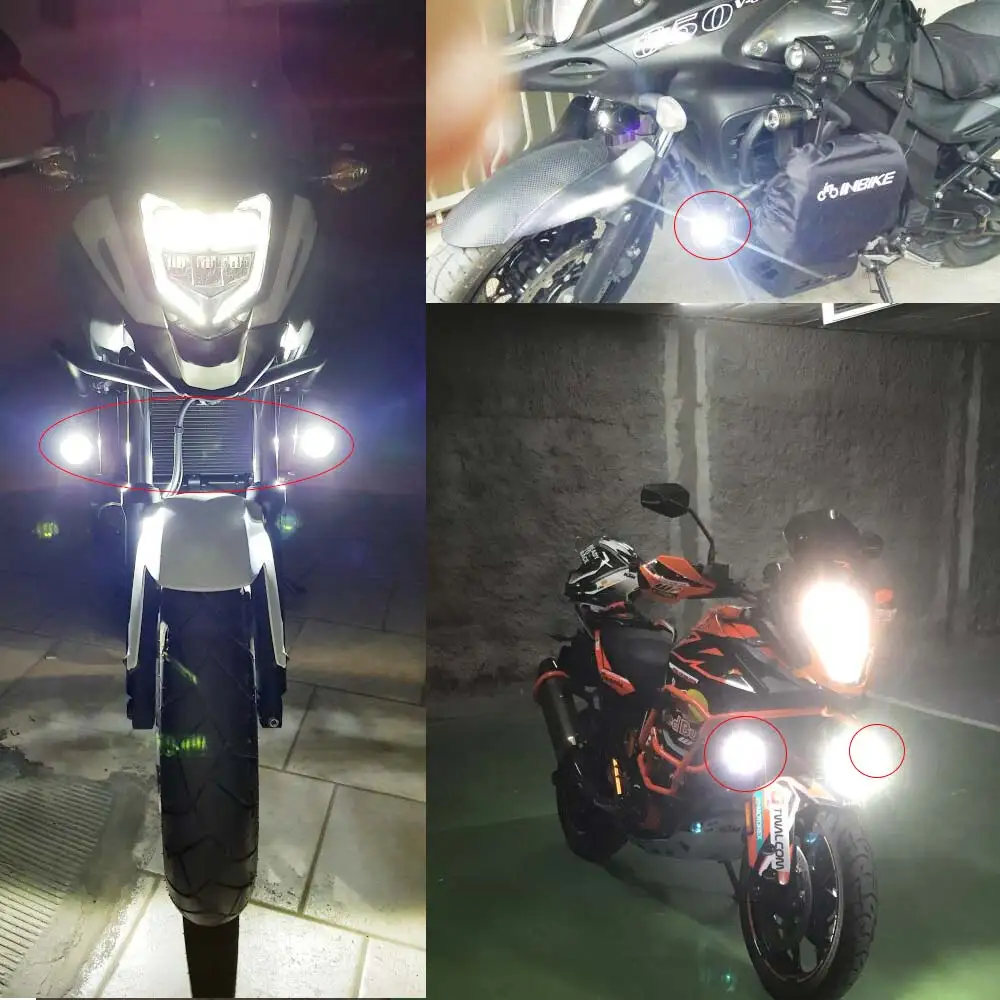 E9 Mark Motorcycle LED Fog Lights For BMW R1250GS ADV F800GS R 1250 GS LC Yamaha MT07 MT09 Auxiliary Light Assemblie