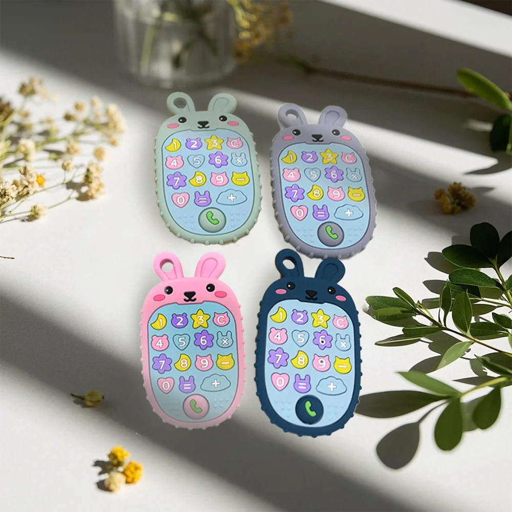 Safe Remote Control Silicone Teether Toy - Interactive Daily Soothing for Teething Infants & Toddlers