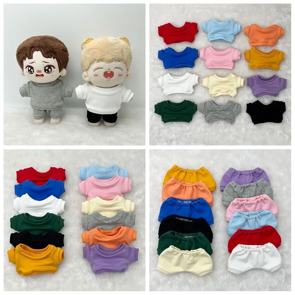 Cotton 20cm Doll Clothes Shirt Solid Color Doll Accessories No Attributes Doll Clothes Sweater Pants Fashion Style