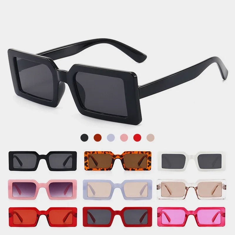 New Trend Summer Outdoor Travel Sun Shades Eyewear Women Men New Vintage Rectangle Sunglasses  UV400 Sun Glasses Oculos De Sol