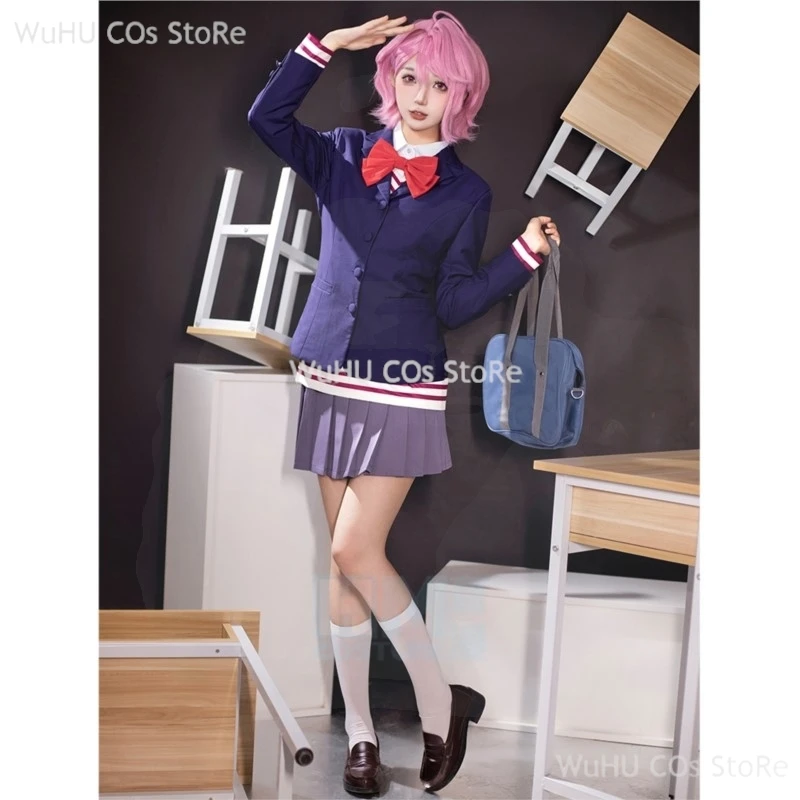 Aira Shiratori Cosplay disfraz peluca Anime Dandadan escuela JK uniforme vestido falda medias máscara Momo Ayase fiesta de Halloween mujeres