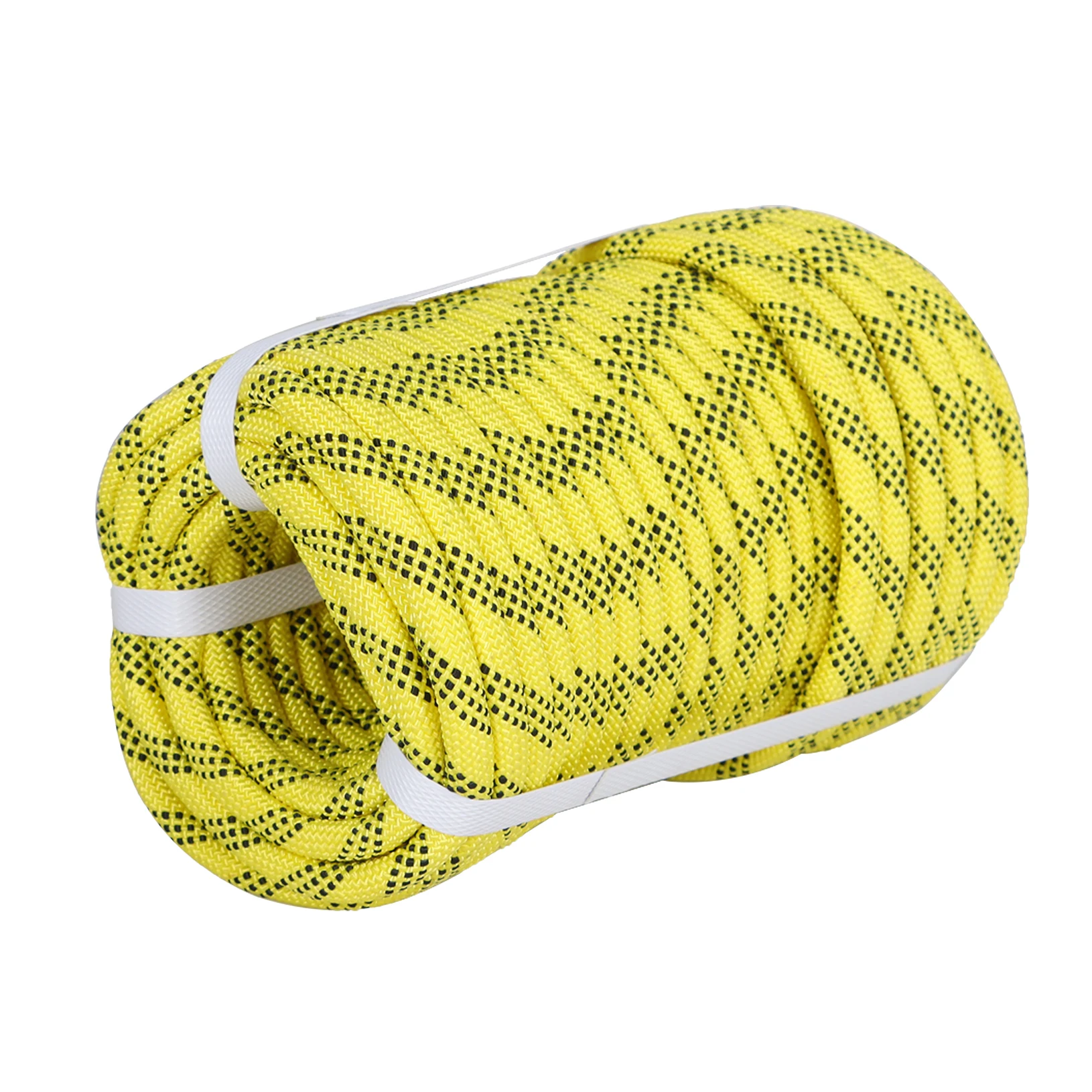 

High Strength 3520lbs 3/8 Inch Polyester Rope 100Ft Yellow-Black-for Tree Climbing Rigging, Arborist