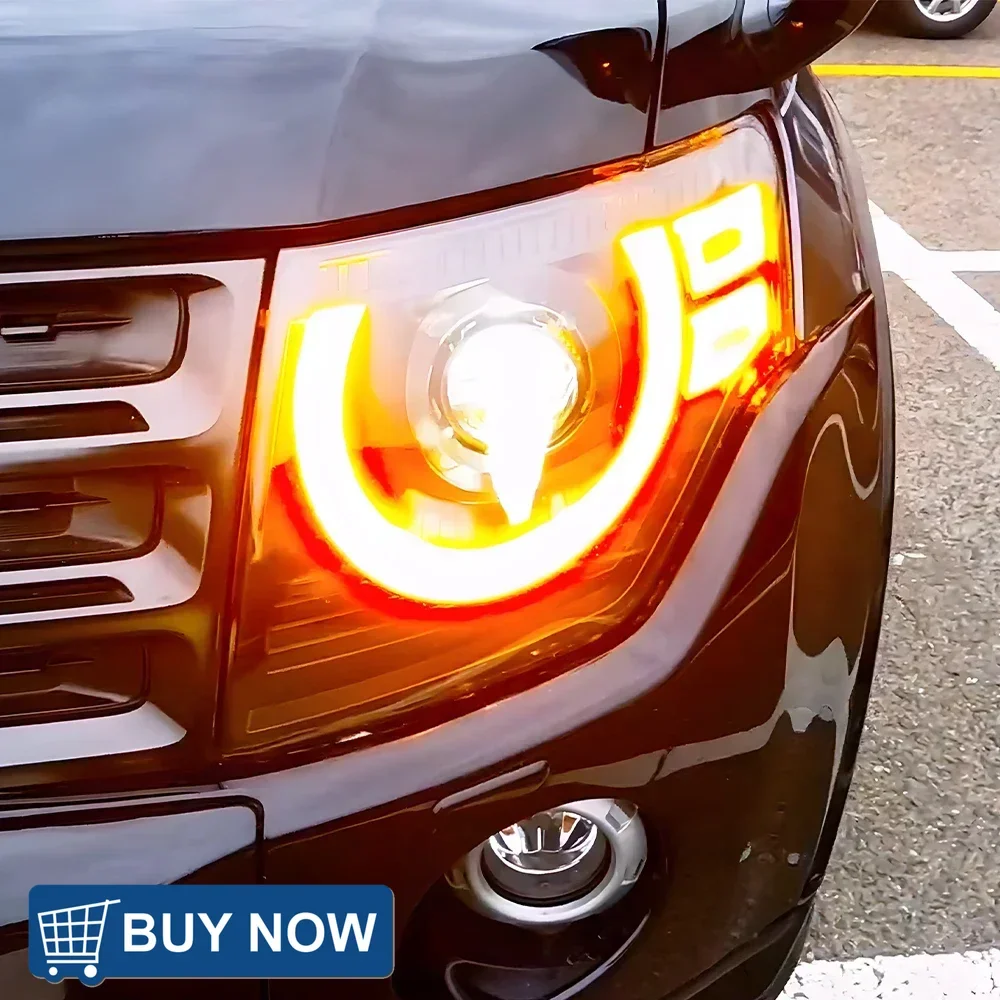 

Автоматические фары в сборе для Mitsubishi Pajero V97 2005-2012, обновление в стиле Defender, светодиодные динамические линзы проектора, автомобильные аксессуары