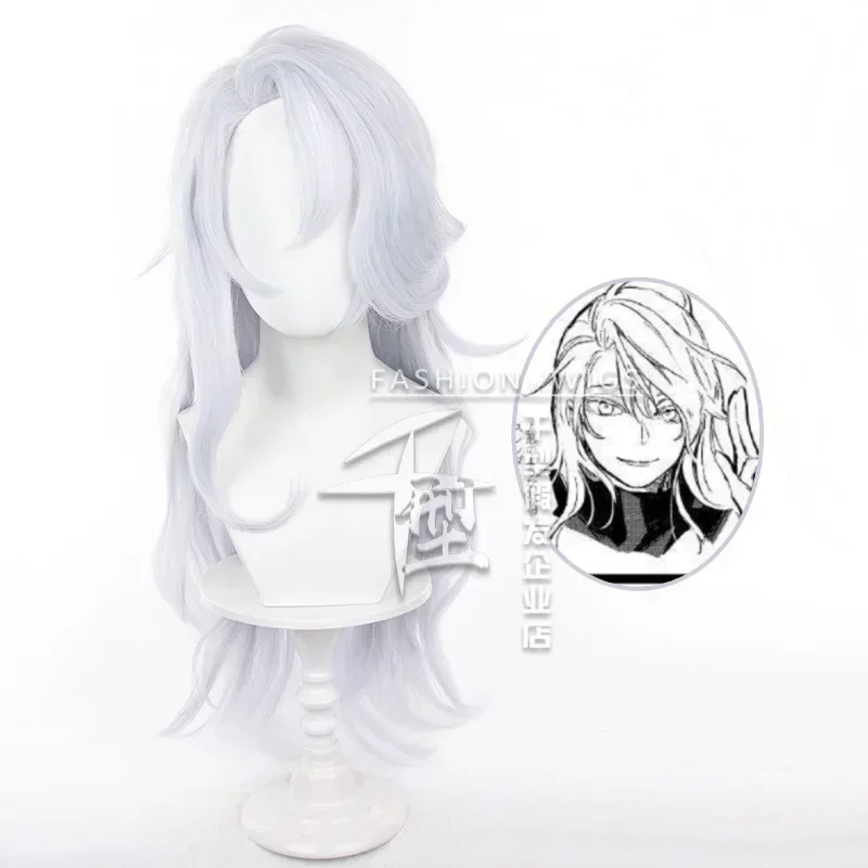 Gojo Satoru Cosplay Wigs Anime Jujutsu Kaisen Gojo Long Heat Resistant Synthetic Hair with Wig Cap Party Wig