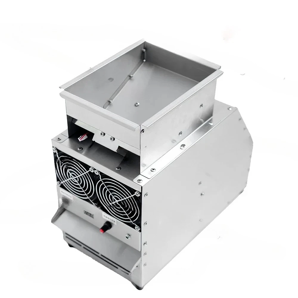 Electric Grain Shell Blower Winnower Winnowing Machine Birds Feed Wind Sheller Adjustable Blowing Machine with Vibration Motor B